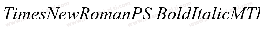 TimesNewRomanPS BoldItalicMTBoldIt字体转换